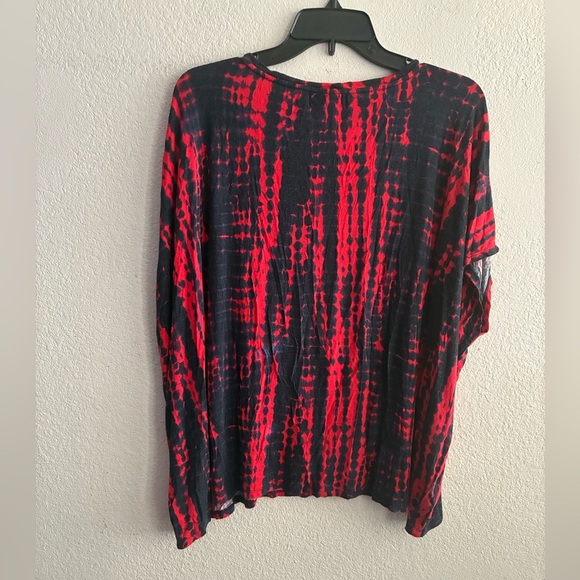 💥Michael Kors Navy and Red Loose Relaxed Blouse S - Picture 3 of 8